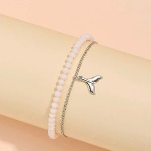 Whale tail 2 piece anklet
